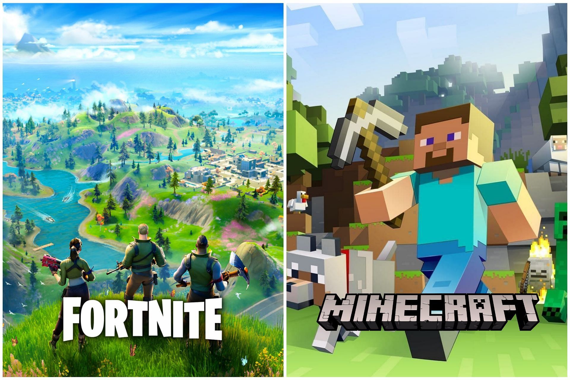 Fans decide which game between Fortnite and Minecraft is better (Image via Sportskeeda)