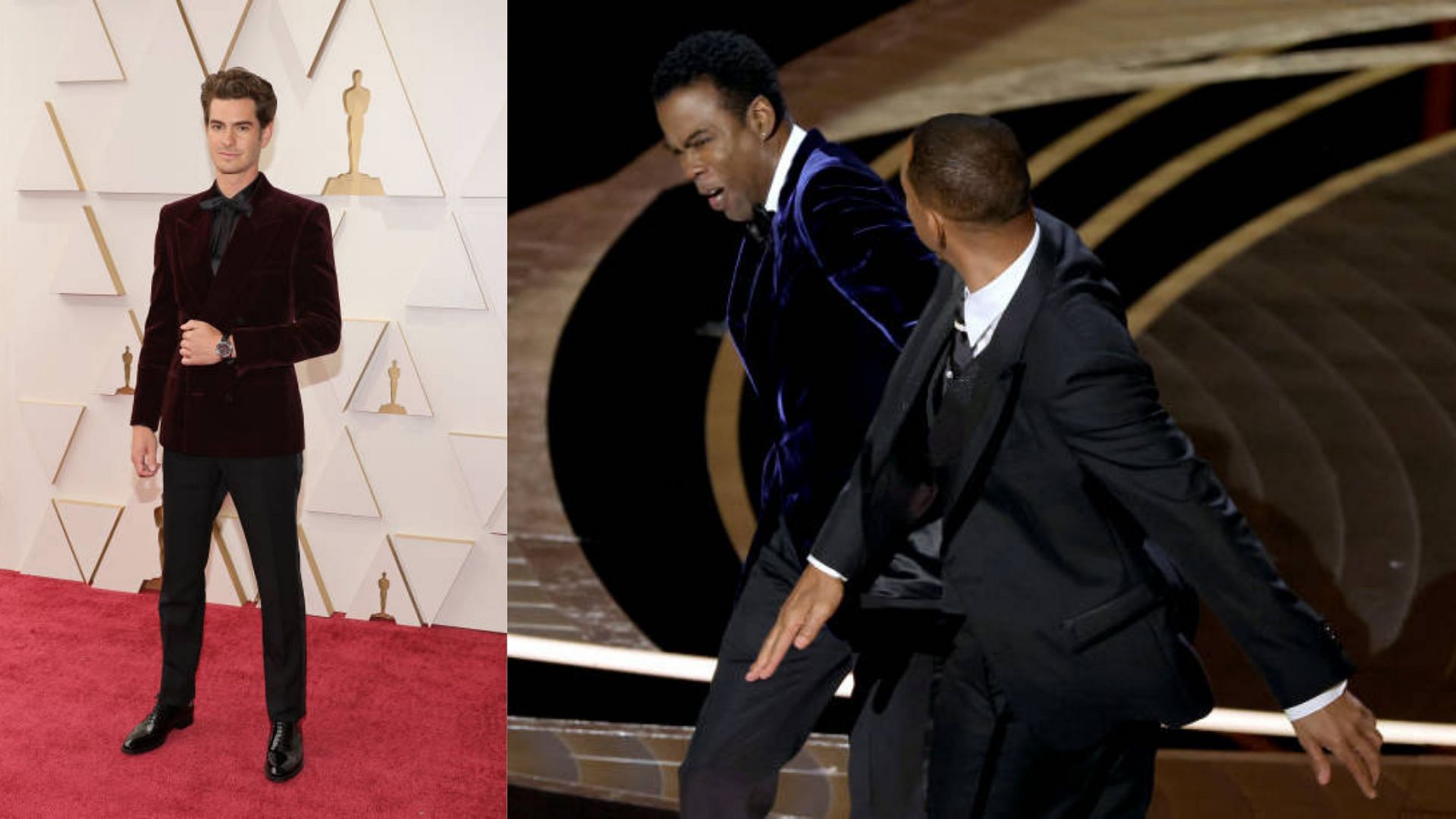 Andrew Garfield, Will Smith, and Chris Rock at the 94th Academy Awards (Image via Getty Images)
