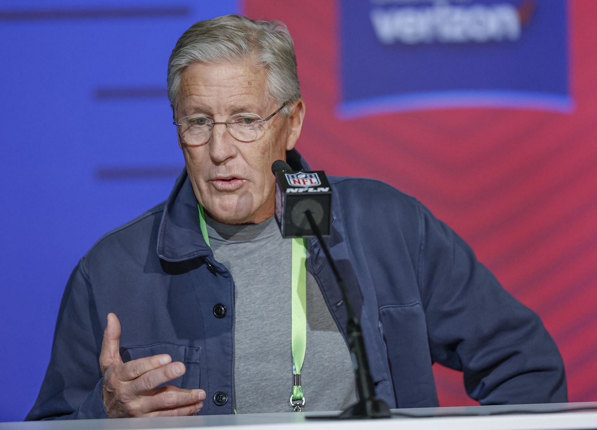 NFL Combine - Seattle Seahawks head coach Pete Carroll