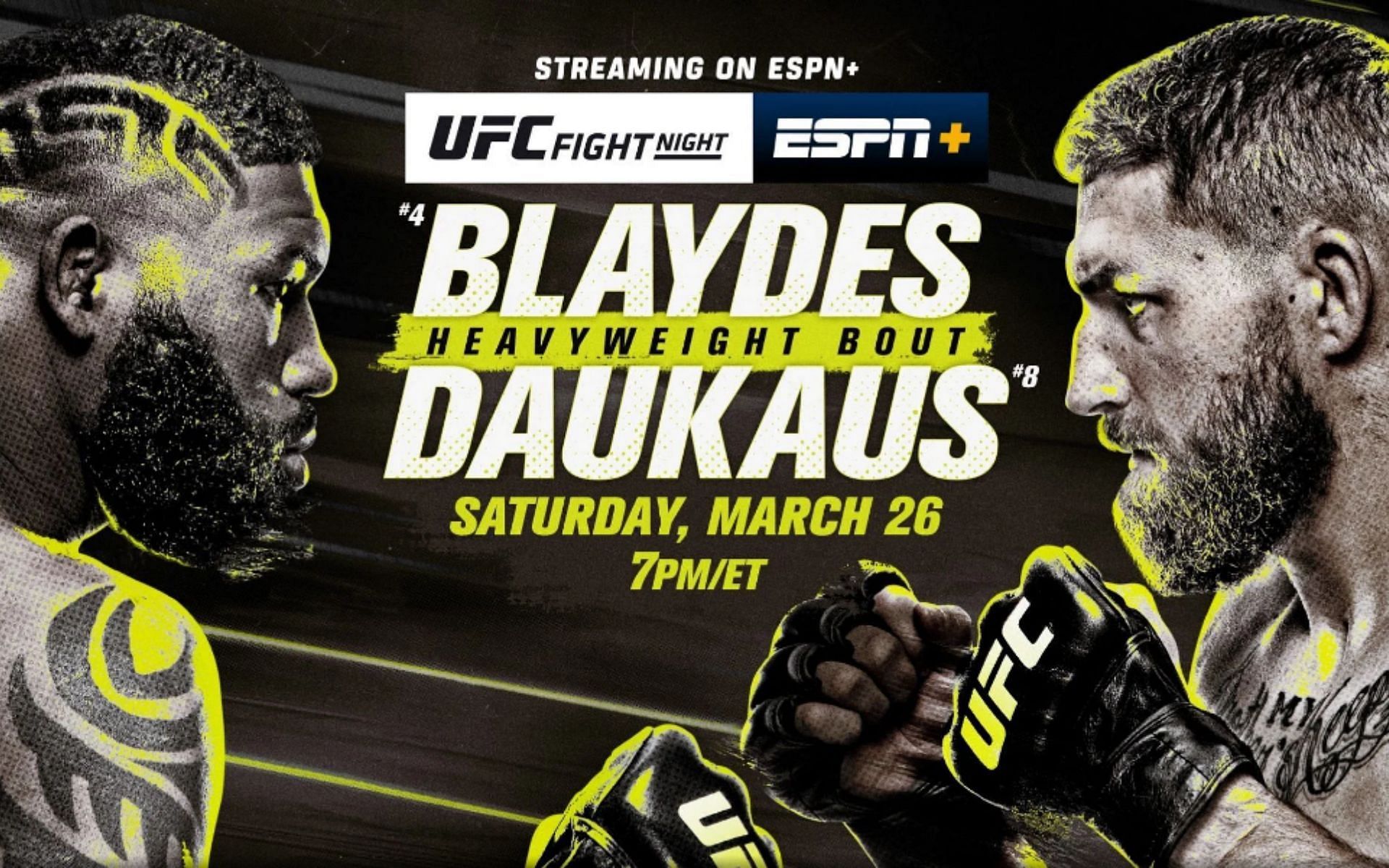 UFC Fight Night Blaydes vs. Daukaus crackstream, Reddit stream and