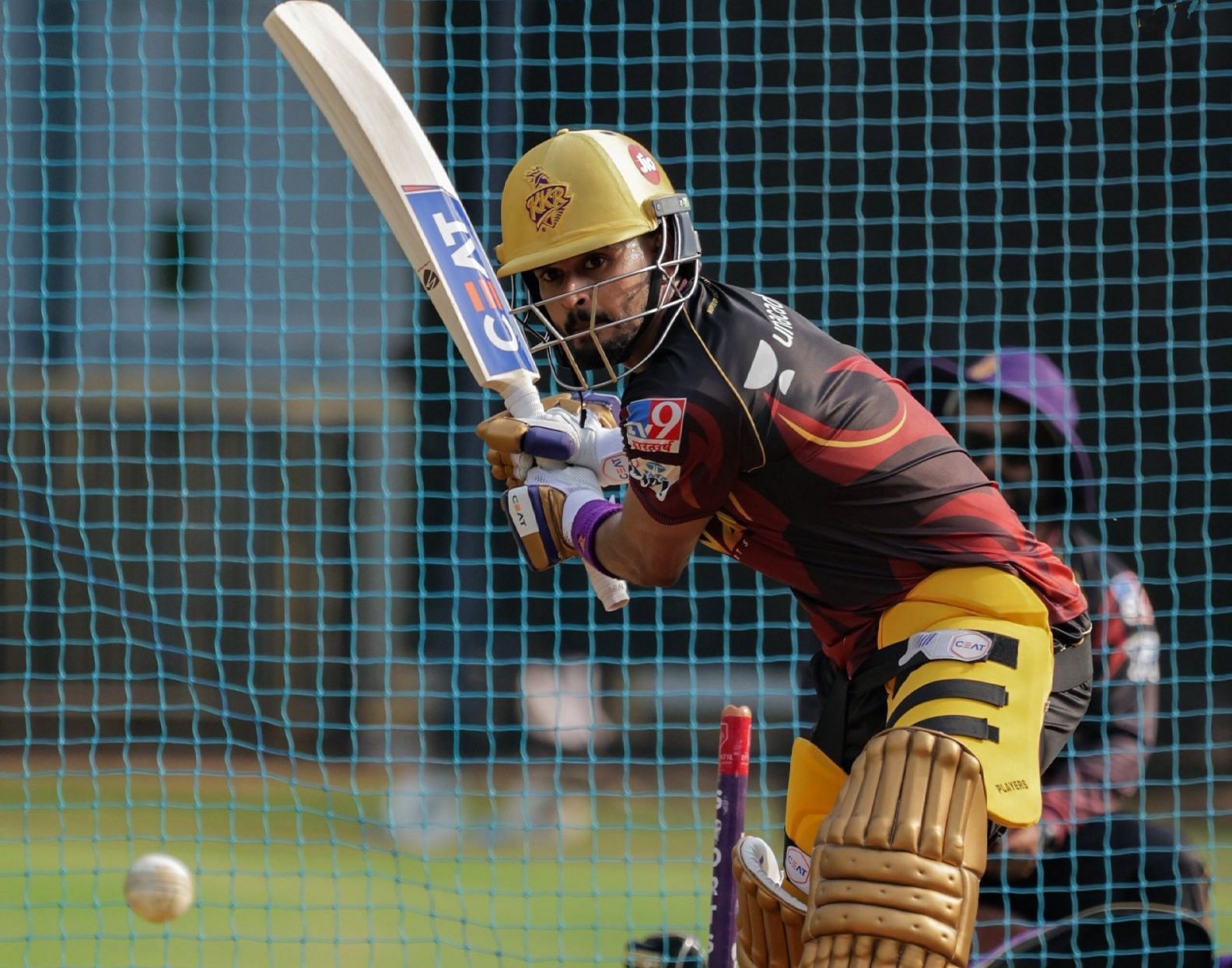 The KKR skipper in the nets. Pic: Kolkata Knight Riders