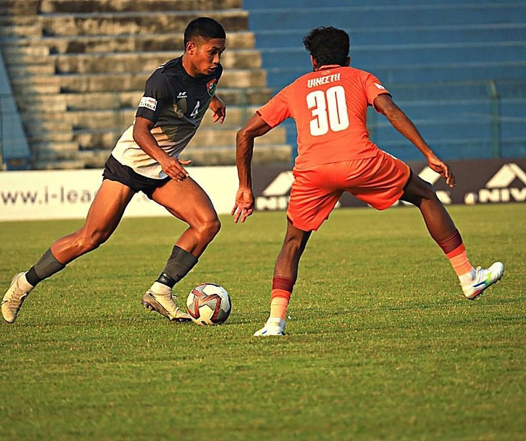 RoundGlass Punjab FC in action against Sreenidi Deccan FC in the I-League (Image Courtesy: I-League Instagram)