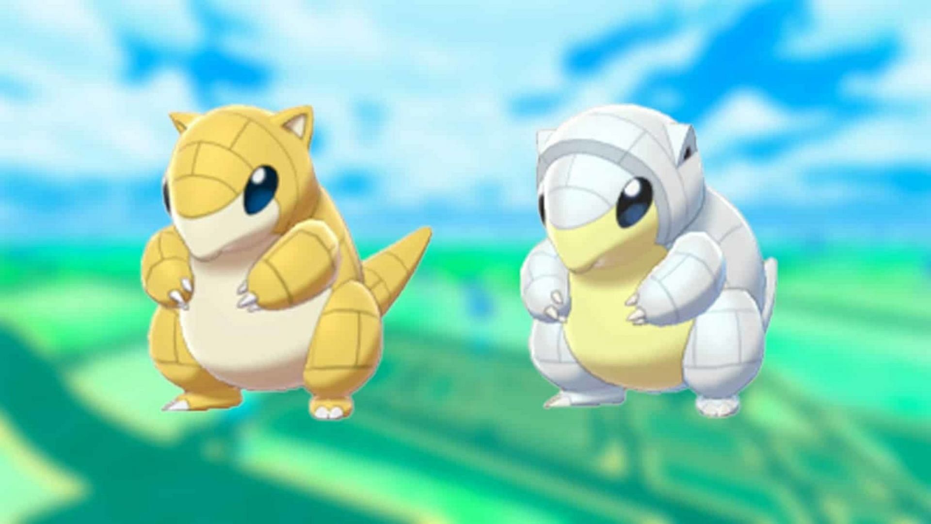 Sandshrew and its Alolan counterpart will both be featured in Pokemon GO&#039;s next Community Day (Image via Niantic)