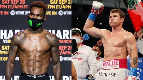 Jermell Charlo (left) and Canelo Alvarez (right)