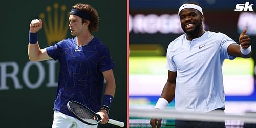 Andrey Rublev (L) and Frances Tiafoe.