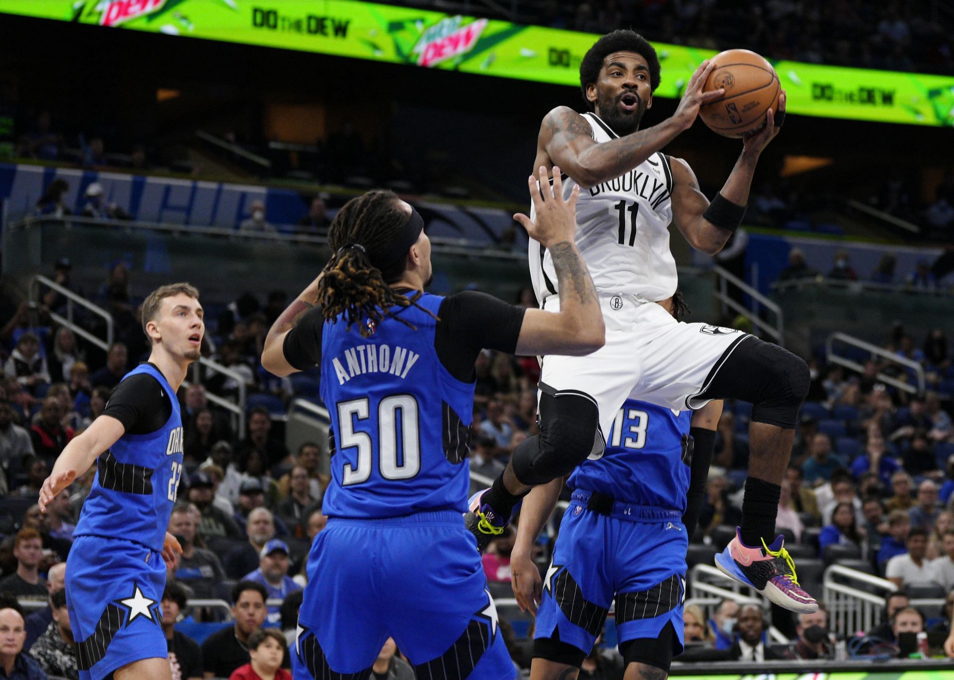 Brooklyn Nets Kyrie Irving going up for a layup