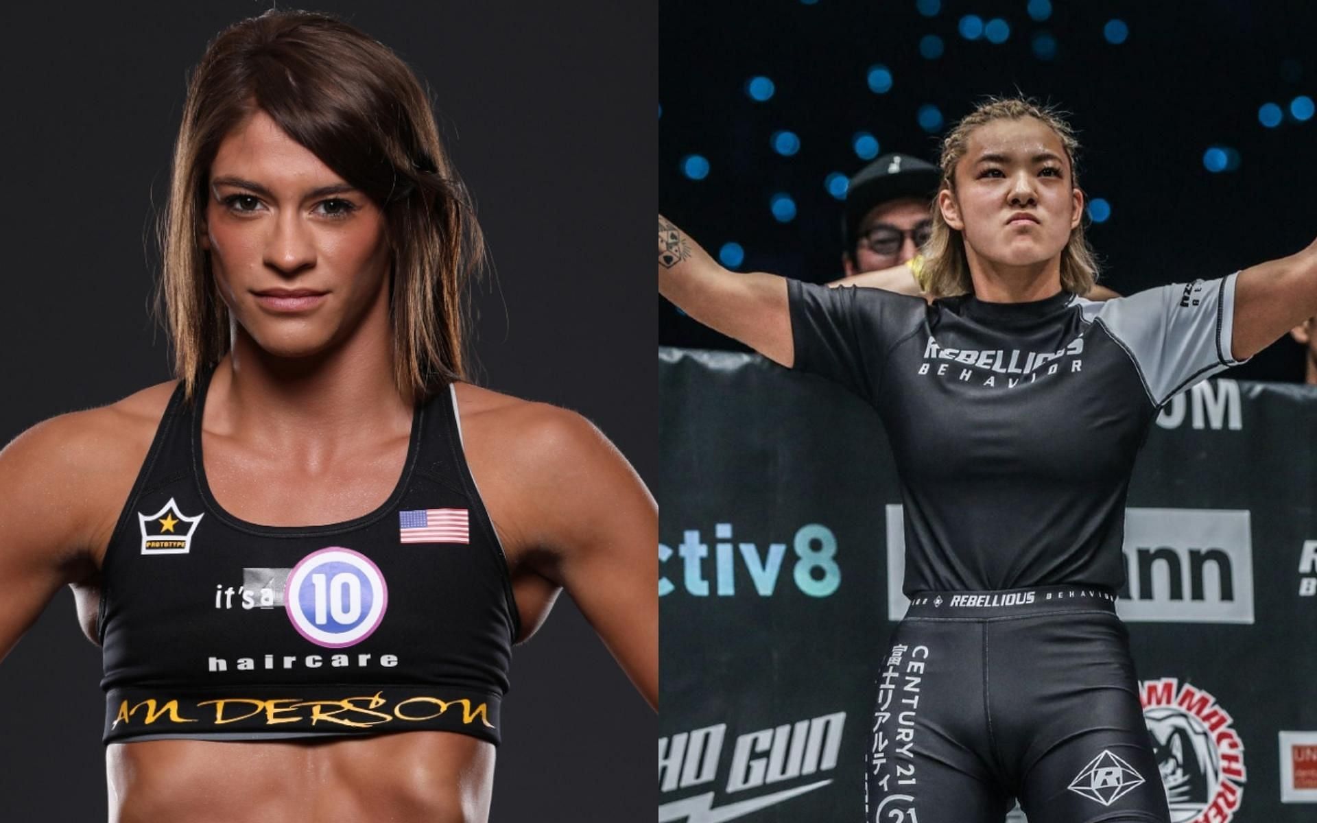 Alyse Anderson (left) learned a lot from her fight with Itsuki Hirata (right). (Images courtesy of ONE Championship)
