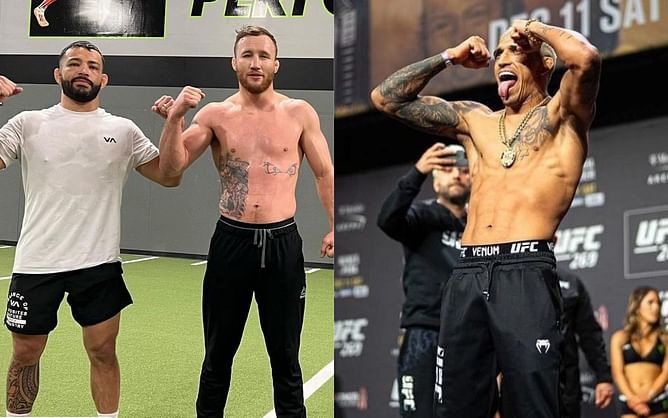 Watch: Justin Gaethje works on his grappling alongside Dan Ige ahead of Charles Oliveira title fight at UFC 274