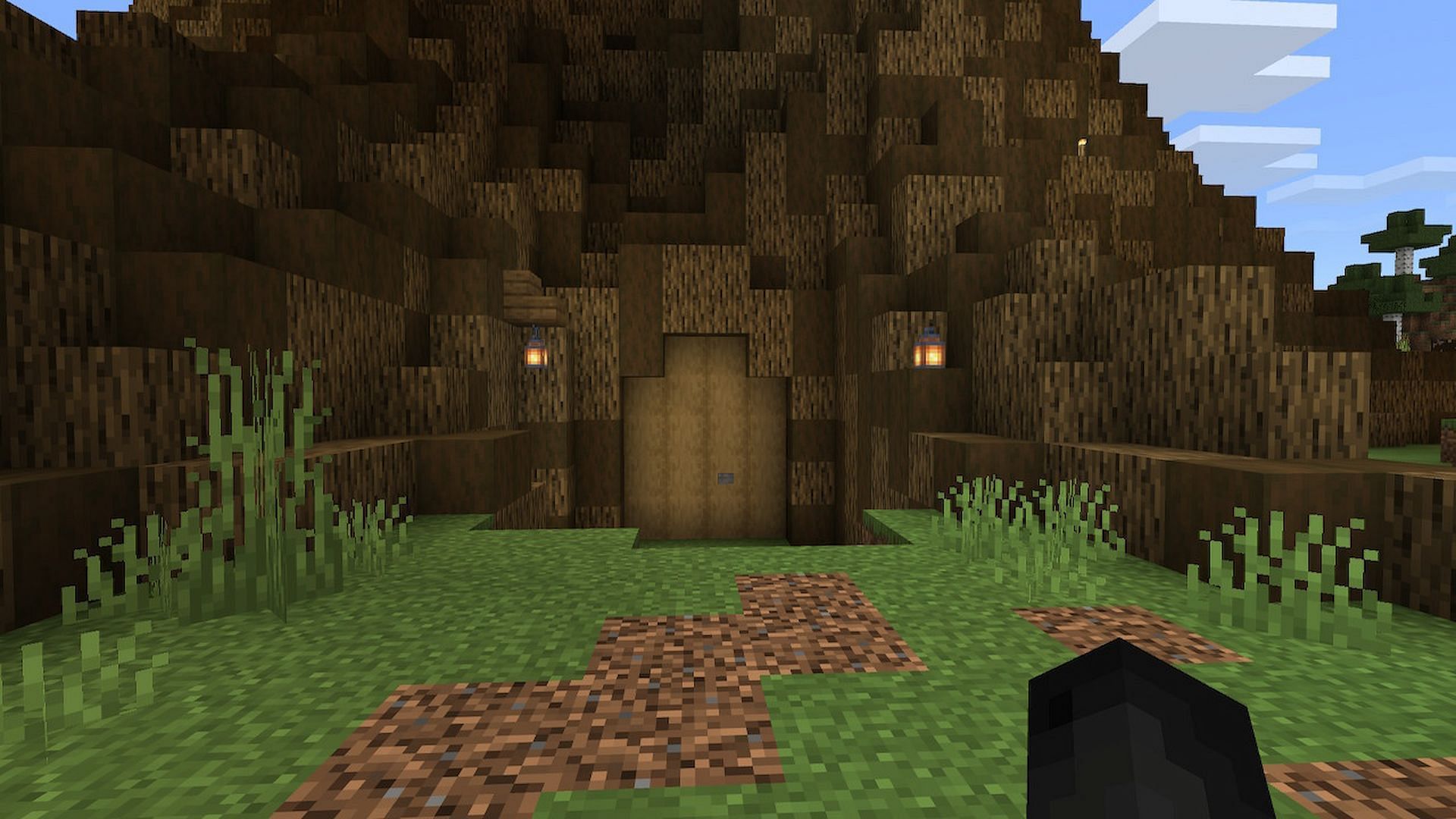 Players can build secret bases in order to secure their hard-earned valuable items (Image via Minecraft)