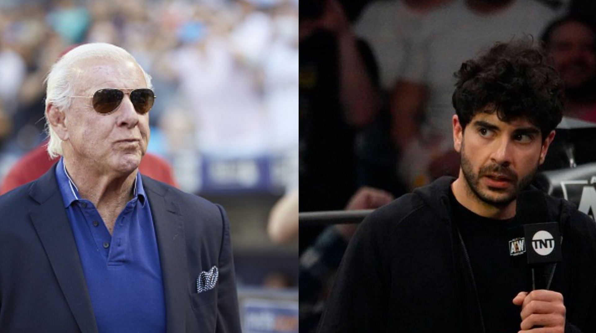 Ric Flair (left) and Tony Khan (right)