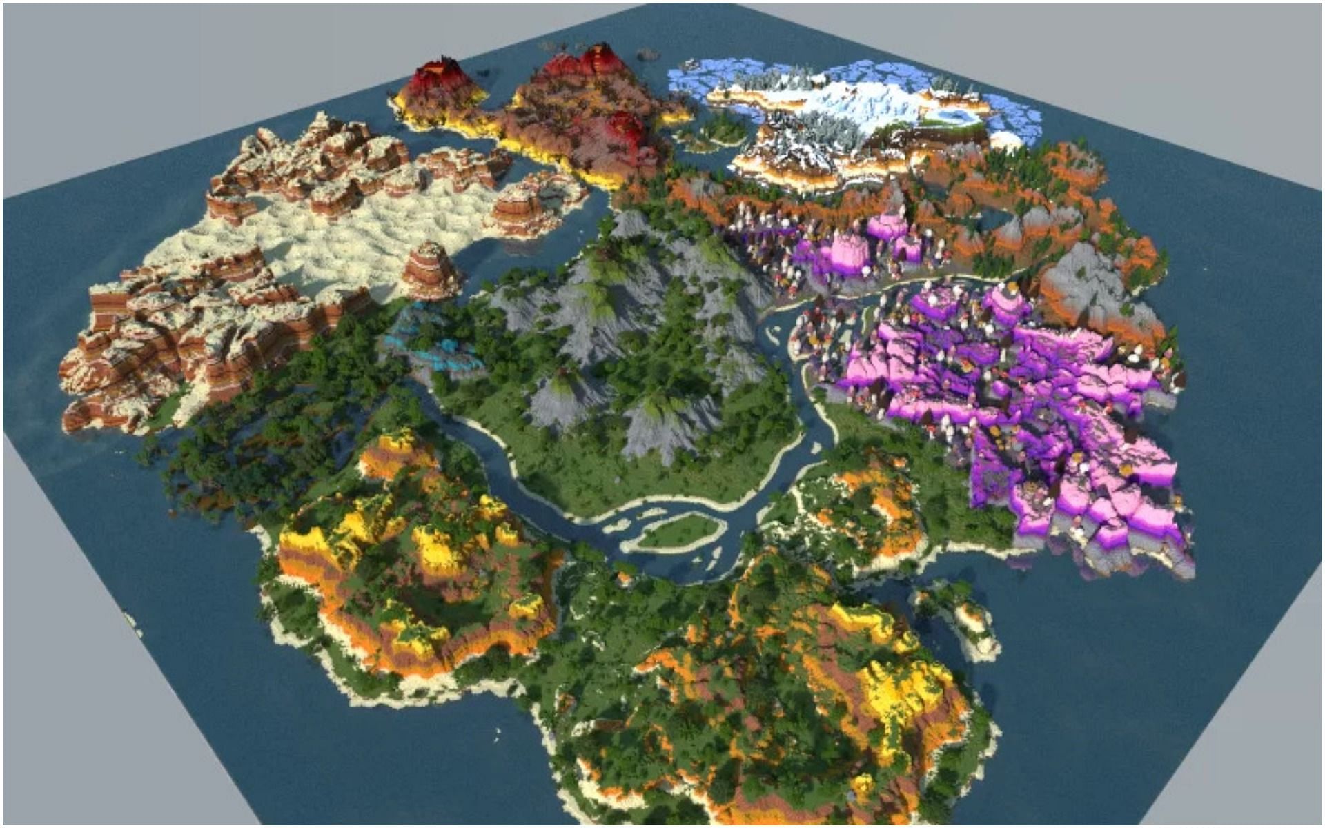 I built the world map : r/Minecraft