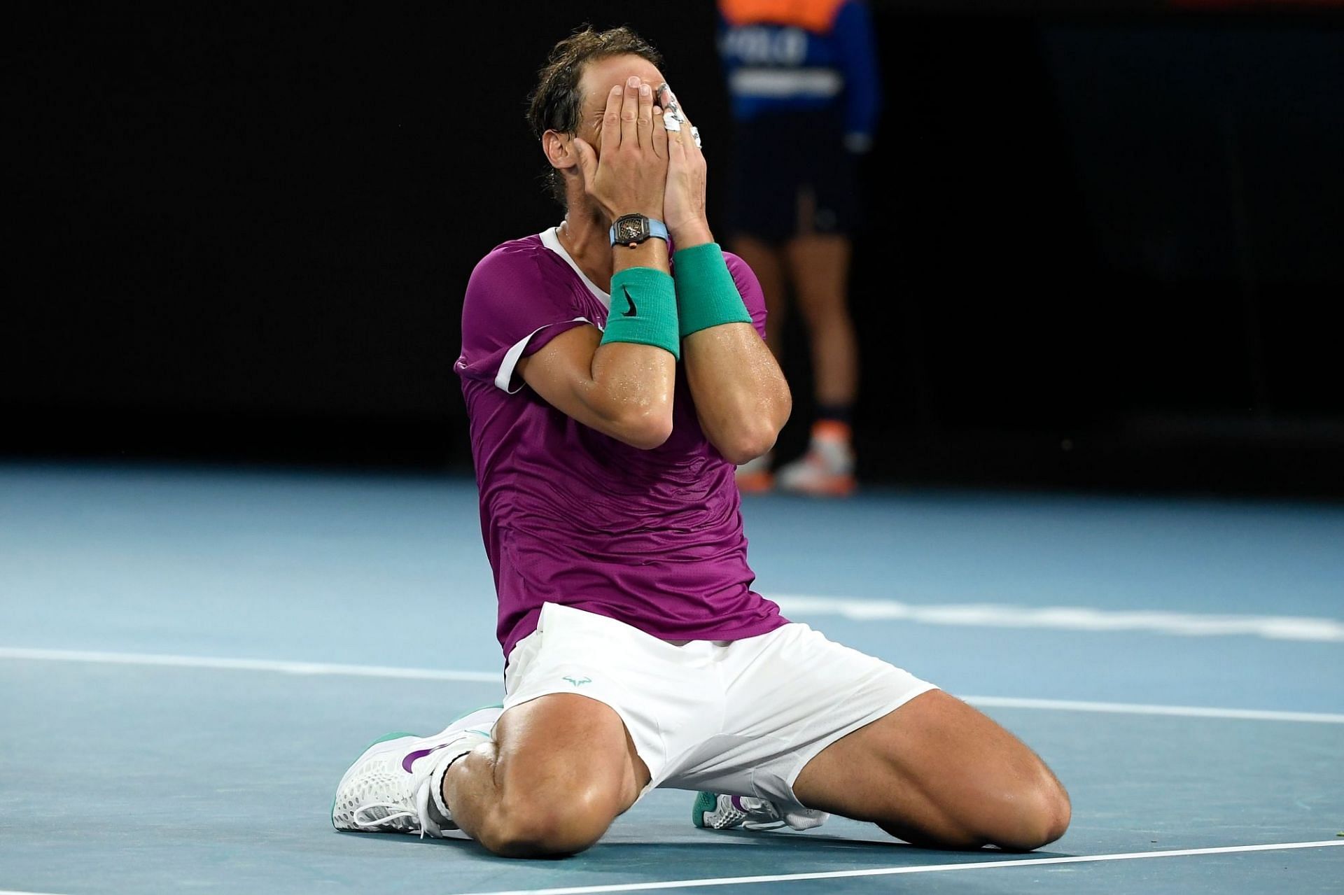 Rafael Nadal, Moments after Winning his 21st Grand Slam