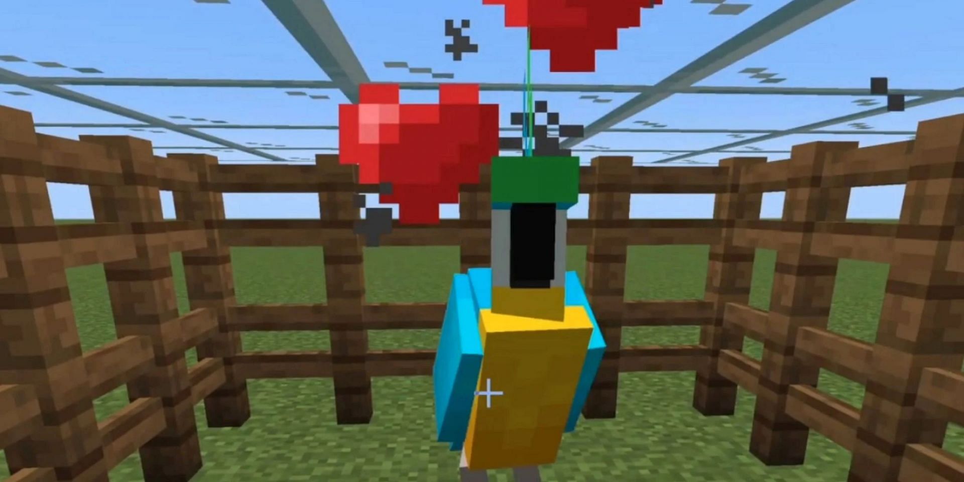 Like many animal mobs, players can tame parrots with the right food items (Image via Mojang)