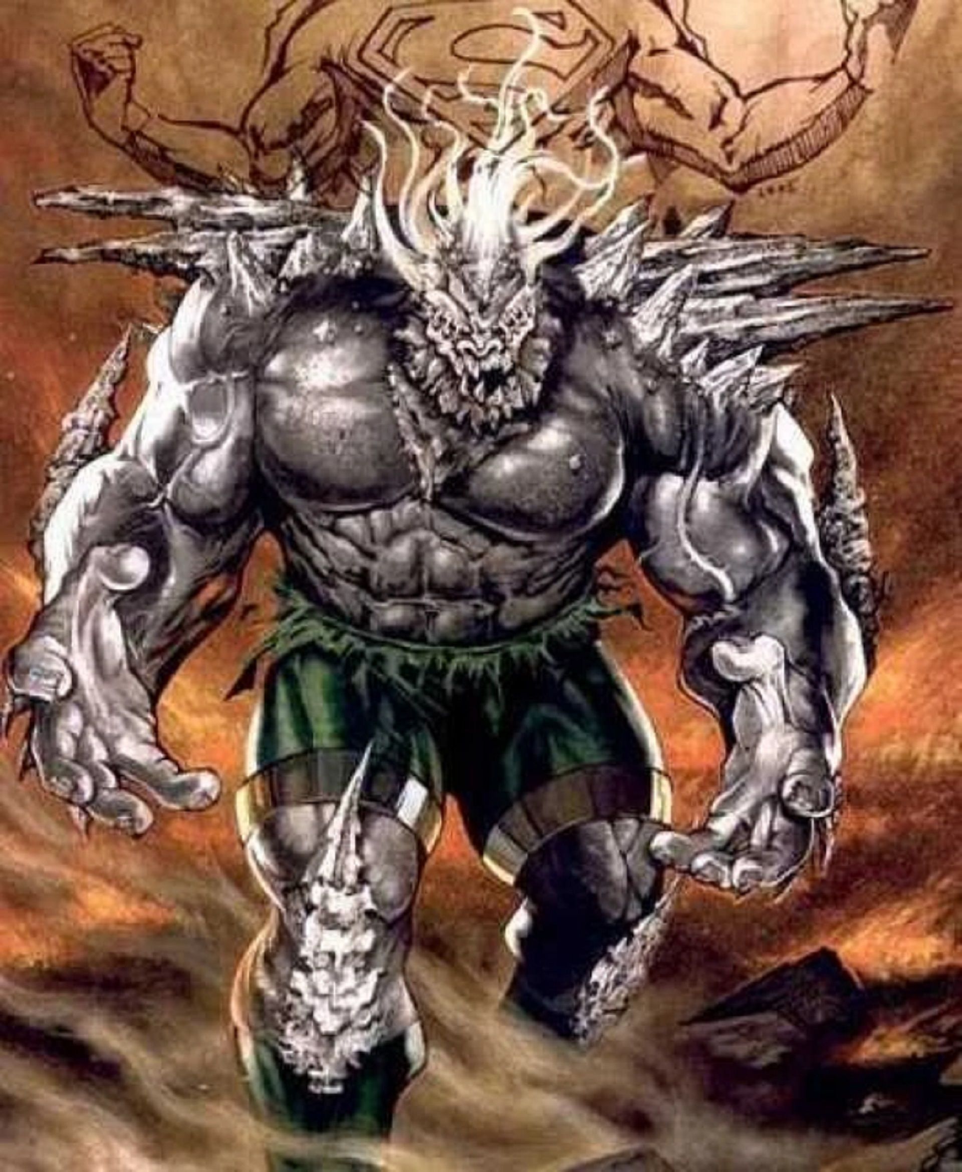 Doomsday is functionally immortal because of his healing abilities (Image via DC)