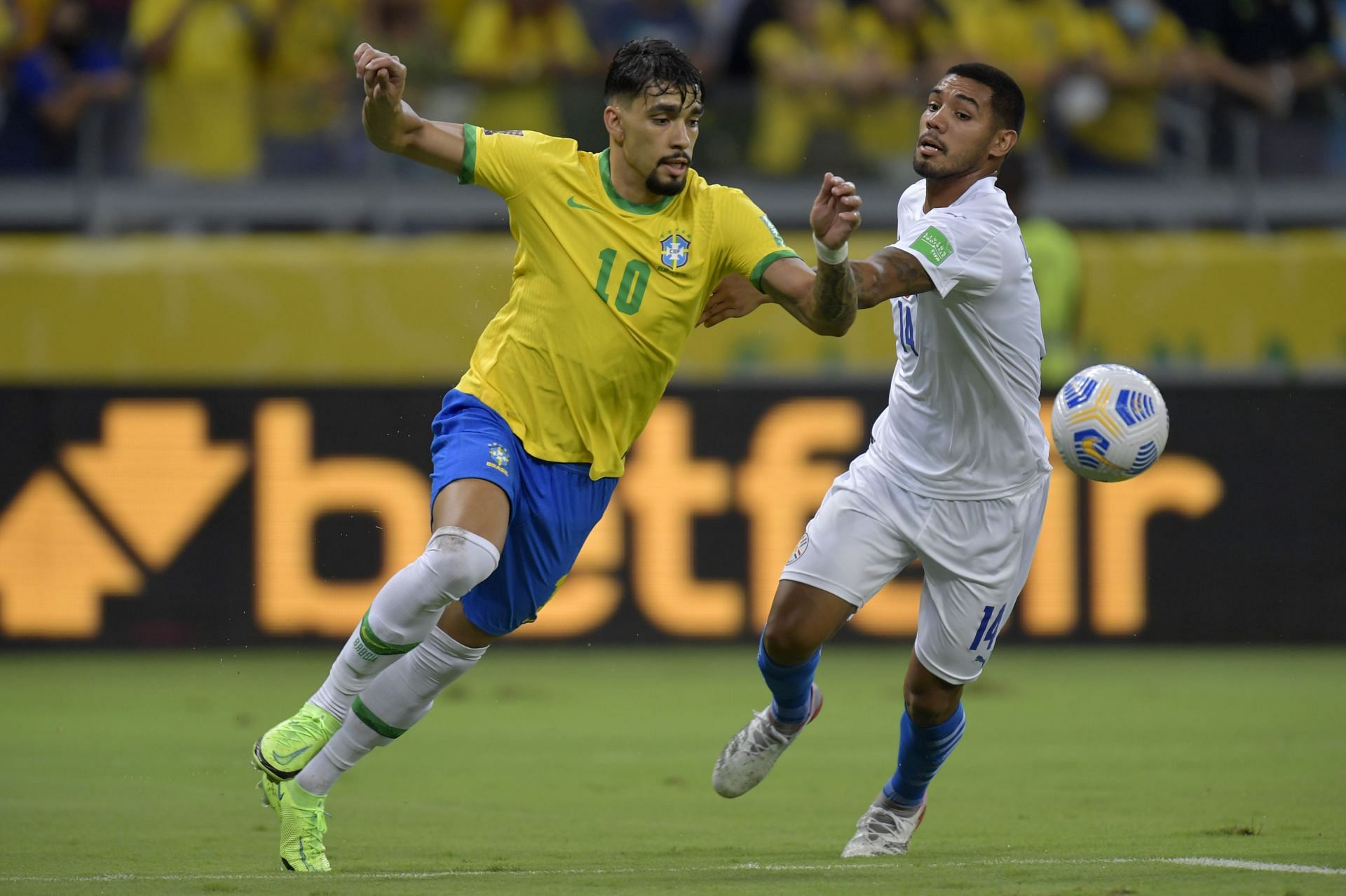 Lucas Paqueta (left) is wanted at the Emirates.