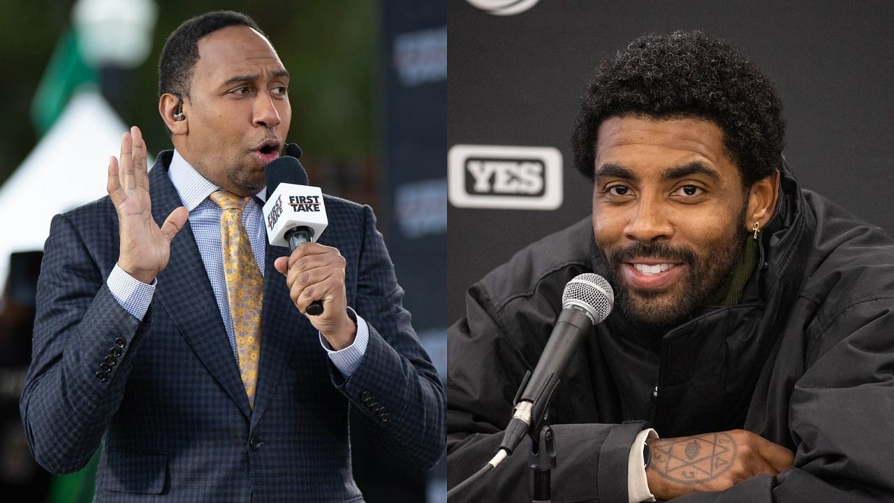 Stephen A. Smith is happy Kyrie Irving will play in home games but does not consider him a hero. [Photo: The SportsRush