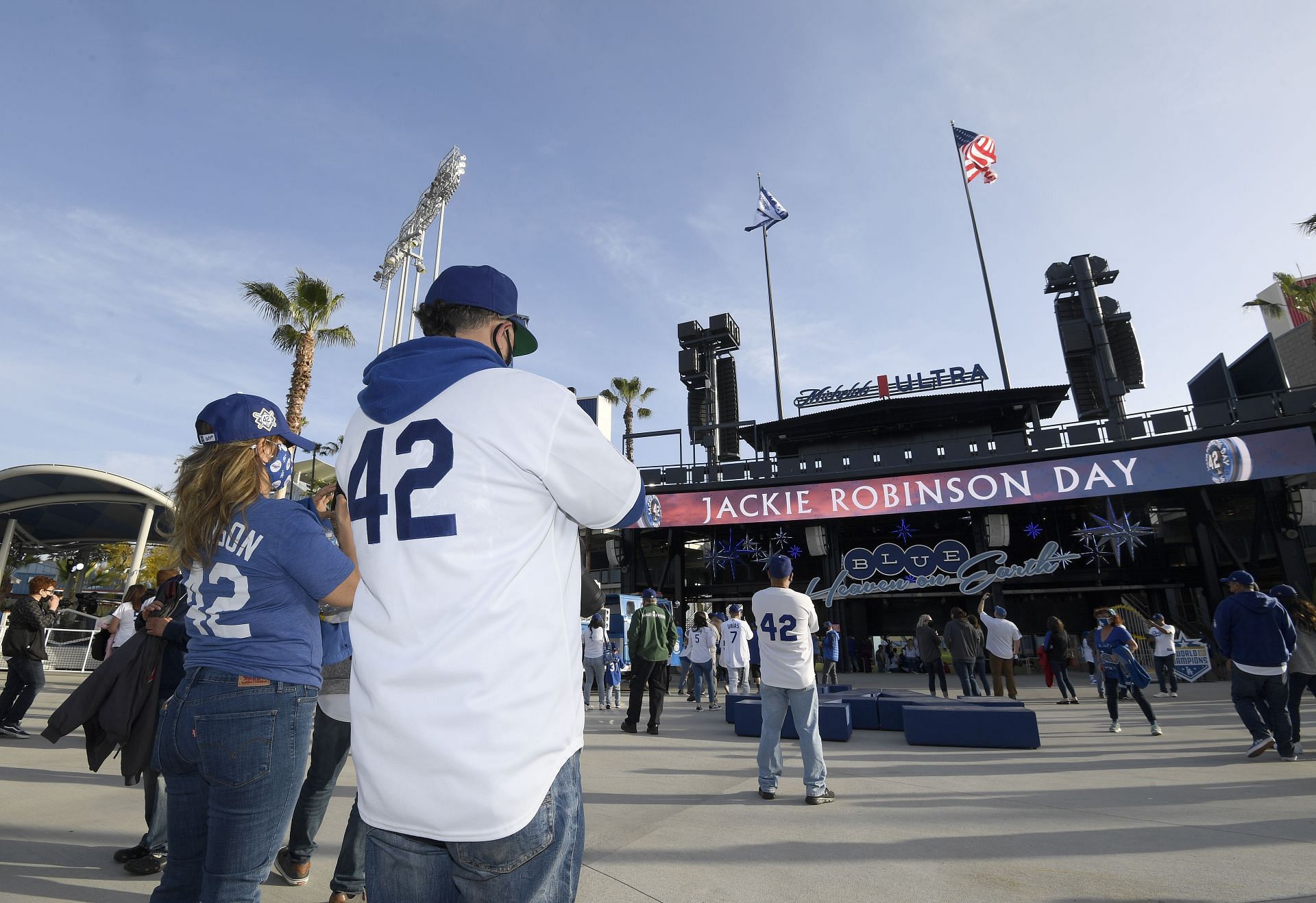 Dodgers fans on Jackie Robinson Day