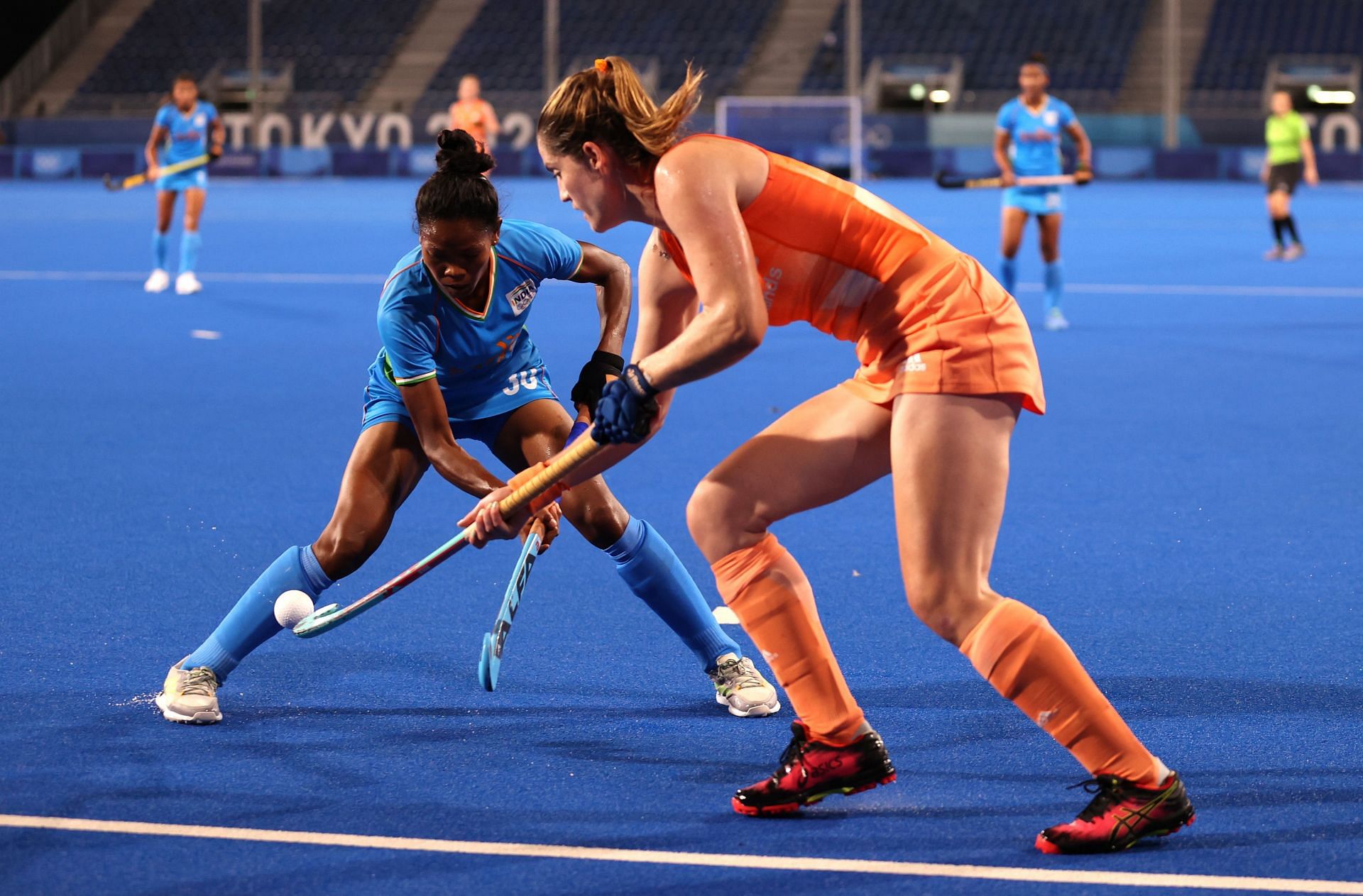 Hockey - Olympics: Salima Tete in action