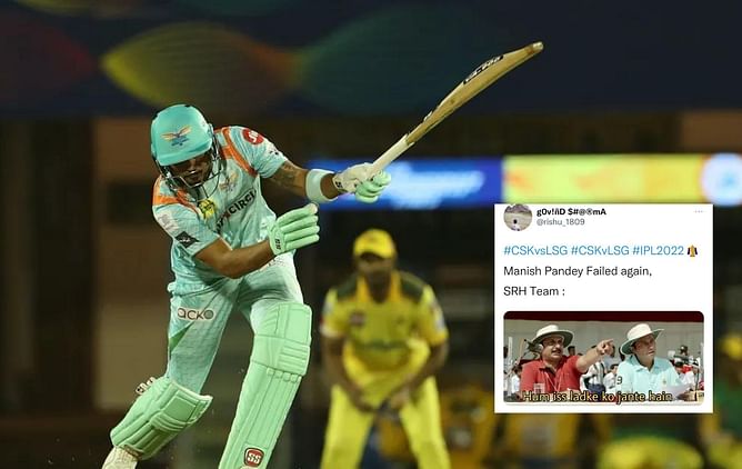 "Why don't you retire?" - LSG's Manish Pandey faces the wrath of netizens after getting out for 5 against CSK