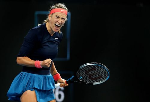 Victoria Azarenka in action at the 2022 Adelaide International 1