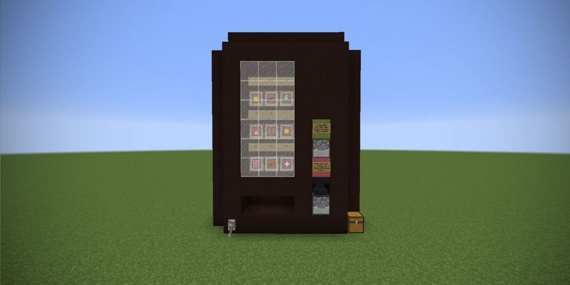 Vending machines can pop items out for players on-demand (Image via Mojang)