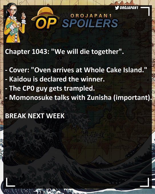 One Piece Chapter 1043 Initial Spoilers Kaido Declared Winner Cp0 Boss Trampled And More