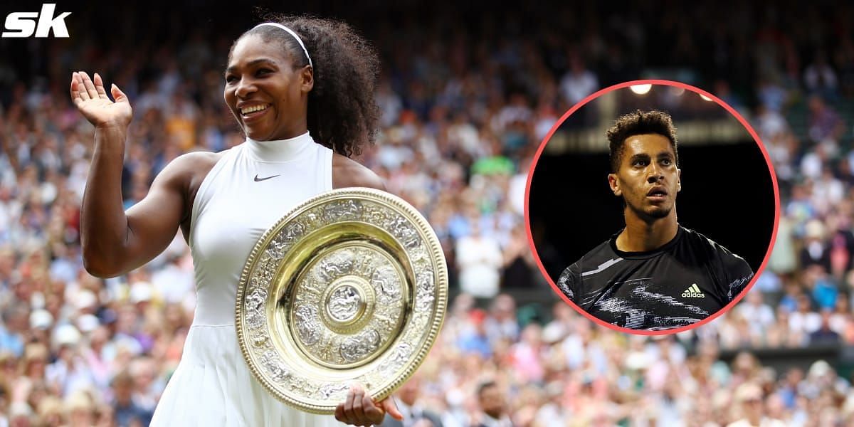 Michael Mmoh [inset] believes Serena Williams is the greatest of all time
