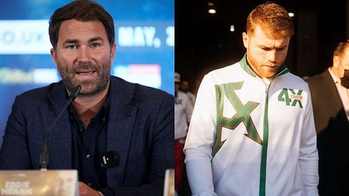 Eddie Hearn (left) and Canelo Alvarez (right)