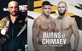 "I think he's gonna go out there and show a dominant performance" - Alexander Volkanovski predicts the outcome of Khamzat Chimaev vs. Gilbert Burns