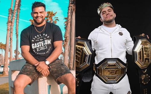 Kelvin Gastelum (L) and Henry Cejudo (R) ]Images via Instagram - @kgastelum @henry_cejudo]