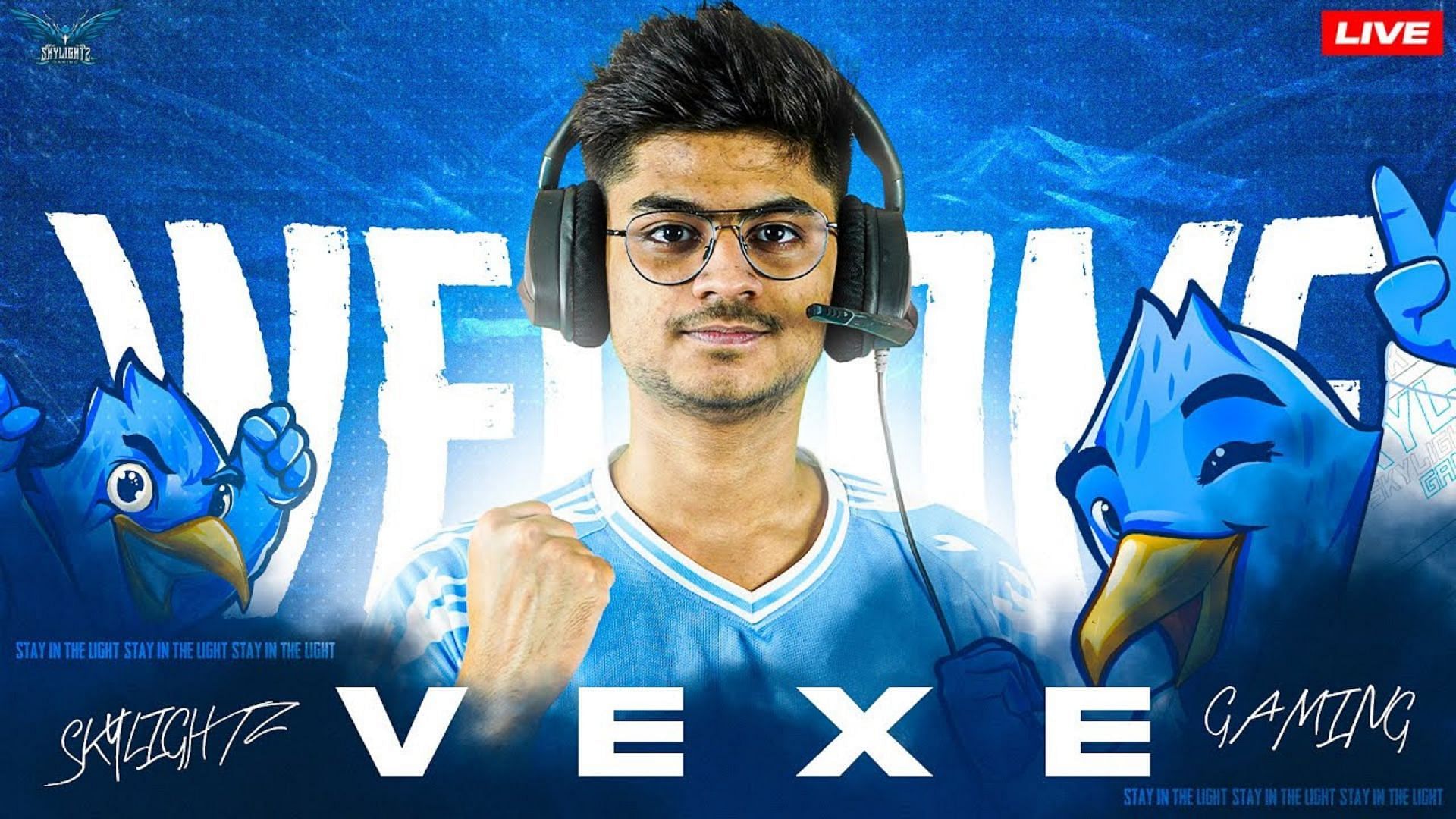 Skylightz Gaming has added Vexe to its BGMI roster (Image via Vexe Gaming/YouTube)