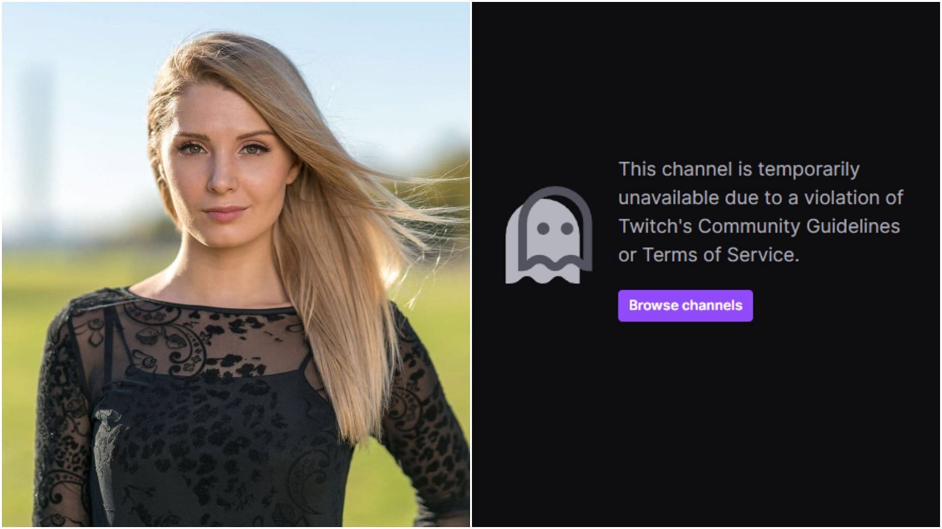 Lauren Southern banned from Twitch after watching old debate with the recently banned streamer, Destiny (Image via Sportskeeda)