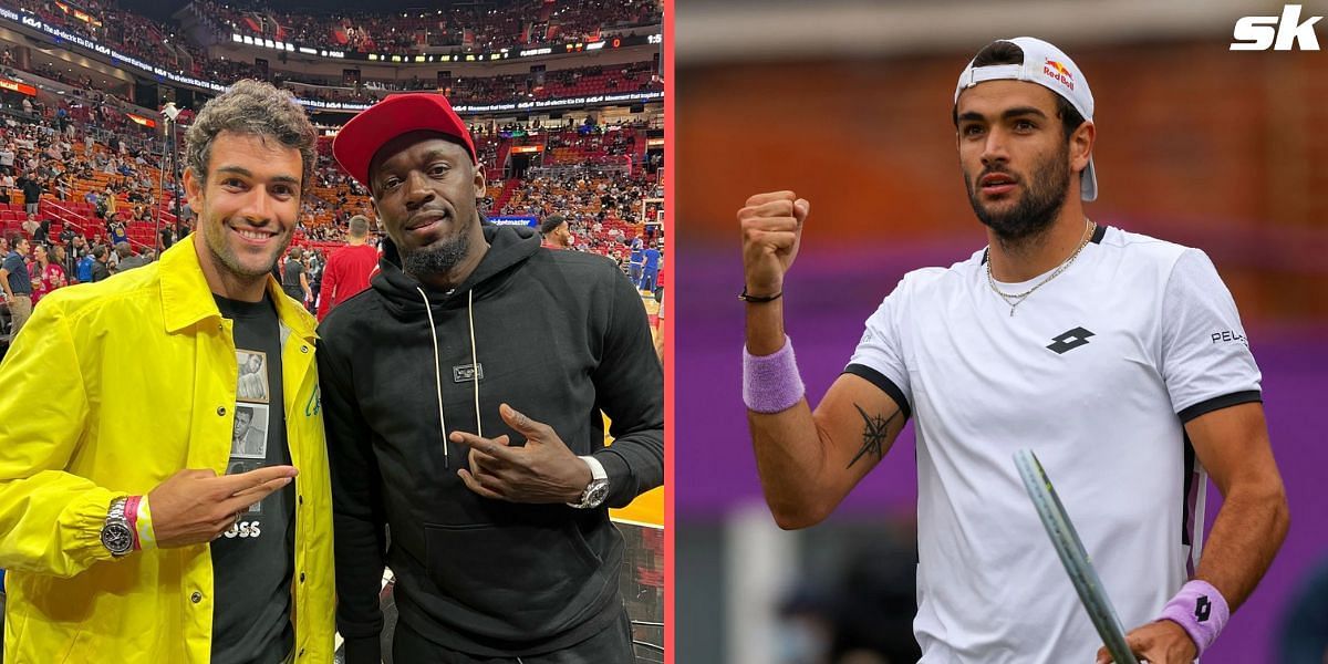 Matteo Berrettini and Usain Bolt watched the Miami Heat in action against the Golden State Warriors