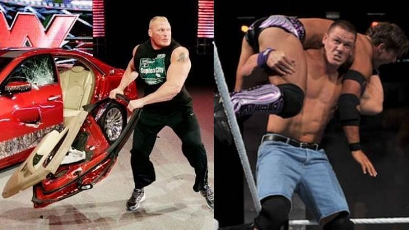 WWE सुपरस्टार्स ने गाड़ी का सहारा लेकर अपने दुश्मन को बुरी तरह पीटा