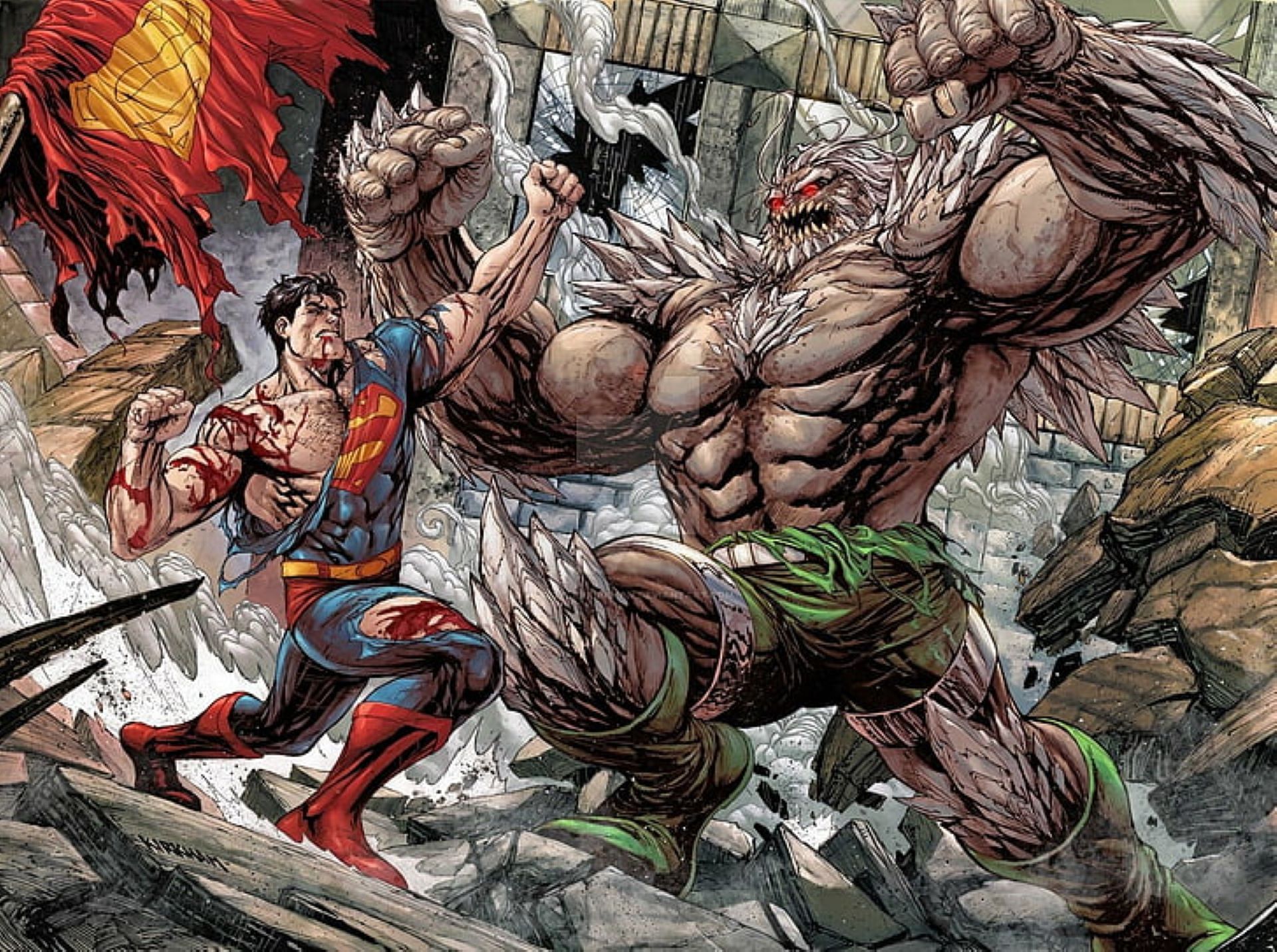 Doomsday is only vulnerable against Kryptonite (Image via DC)