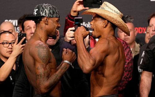 Kevin Holland (left) and Alex Oliveira (right) via Twitter @MMAFighting