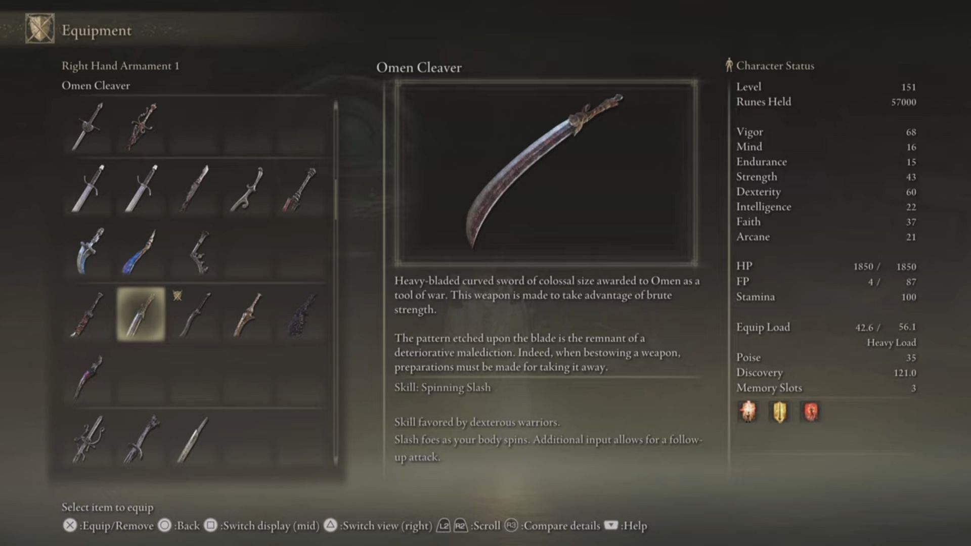 The Omen Cleaver is a powerful weapon available for players (Image via Fredchuckdave/Youtube)