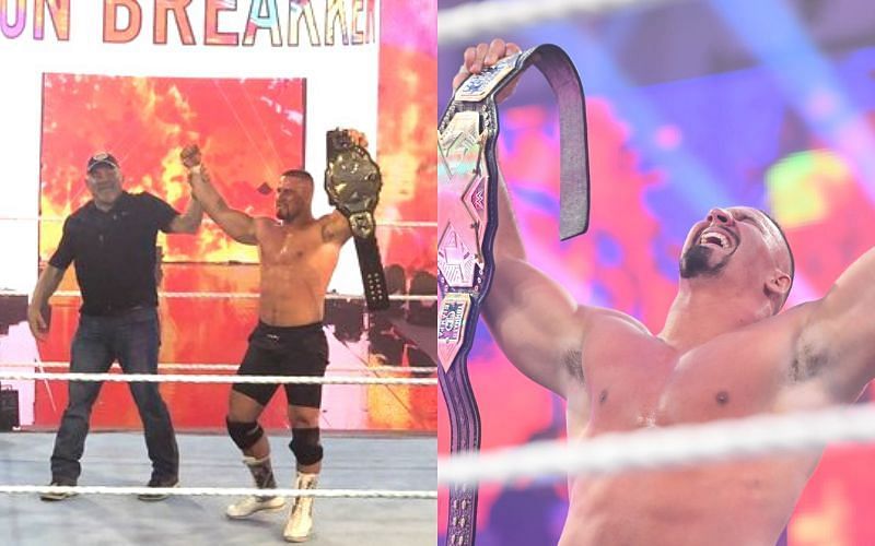 Bron Breakker looks back at epic celebration with his father after title victory in WWE