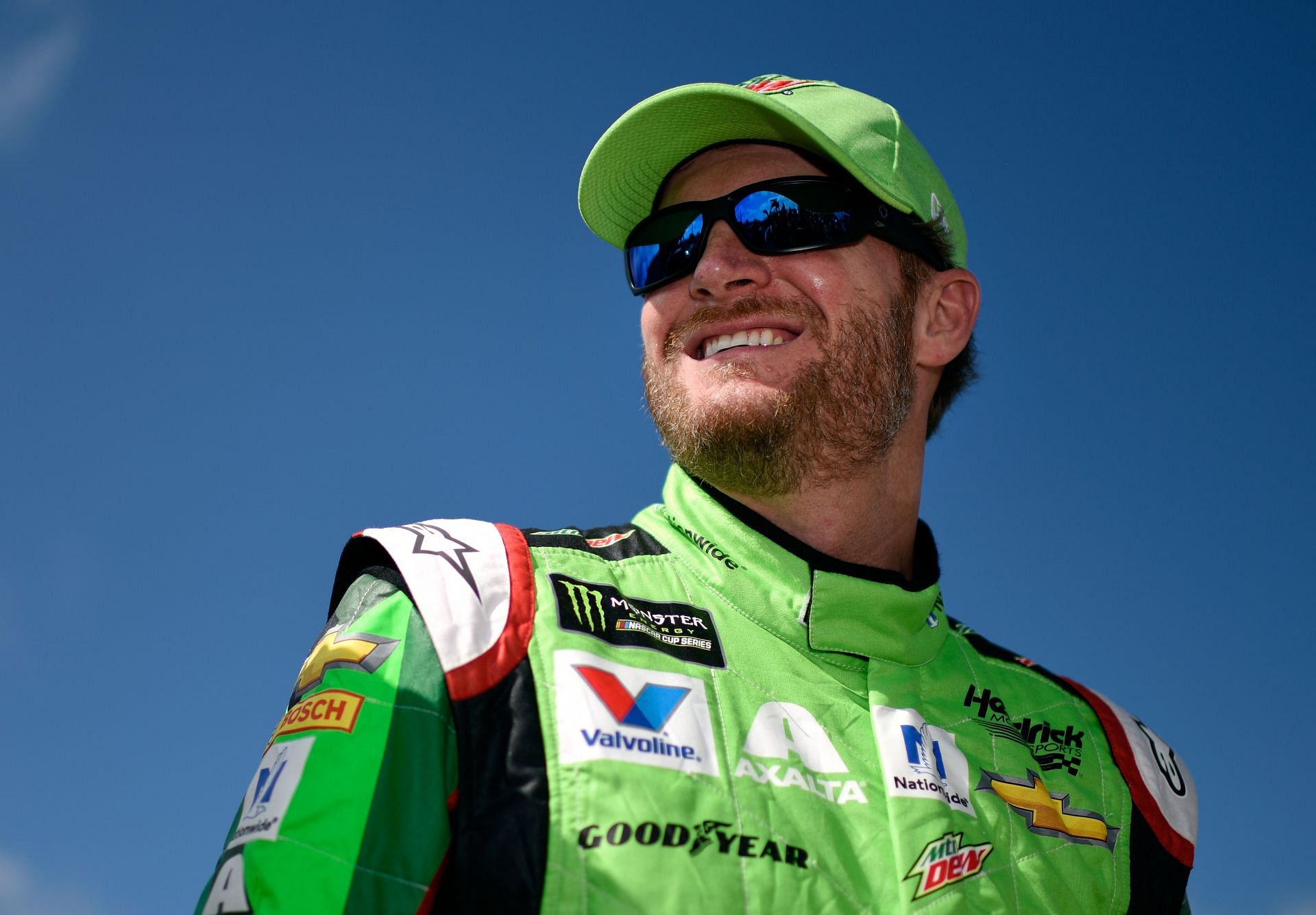 Dale Earnhardt Jr. at the Monster Energy NASCAR Cup Series Alabama 500 at Talladega Superspeedway in 2017. (Photo by Jared C. Tilton/Getty Images)