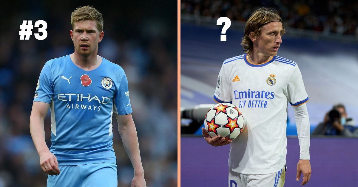 Manchester City&#039;s Kevin De Bruyne and Real Madrid&#039;s Luka Modric