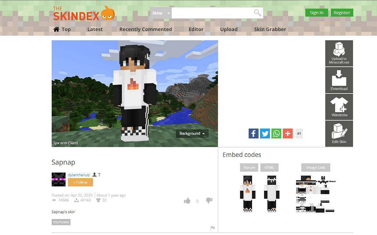 sapnap  Minecraft Skin