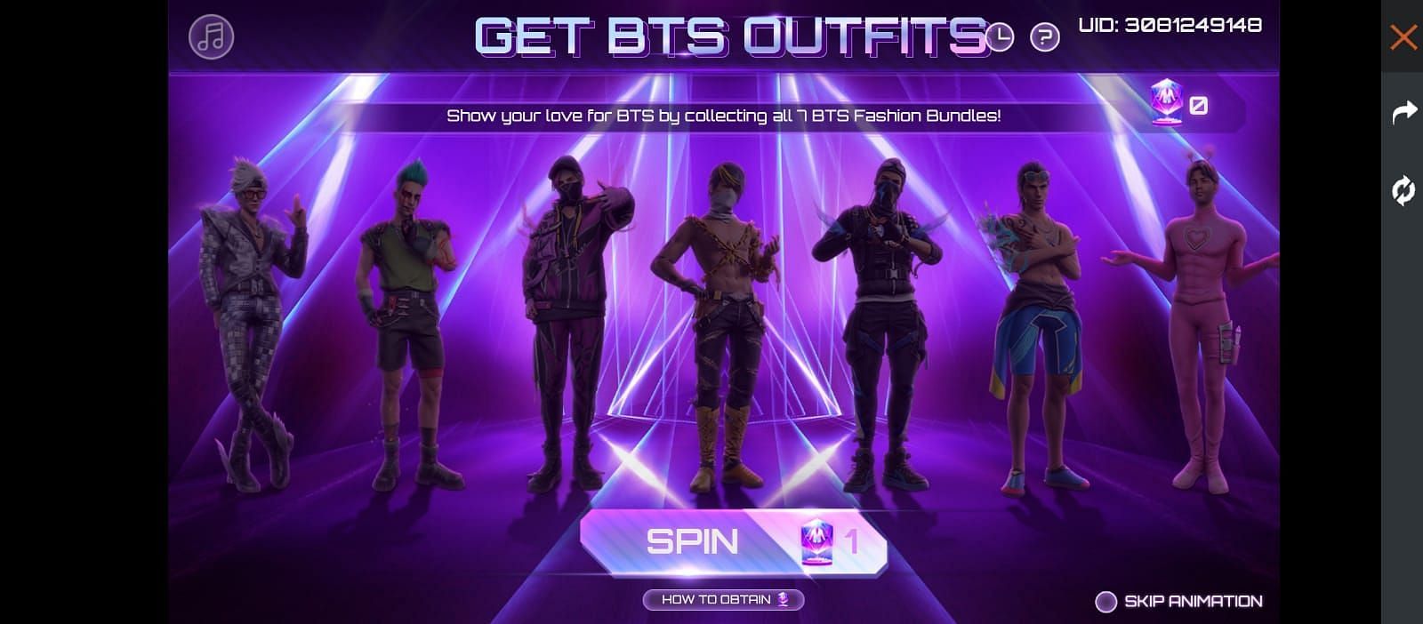 An outfit will be assigned at random (Image via Garena)
