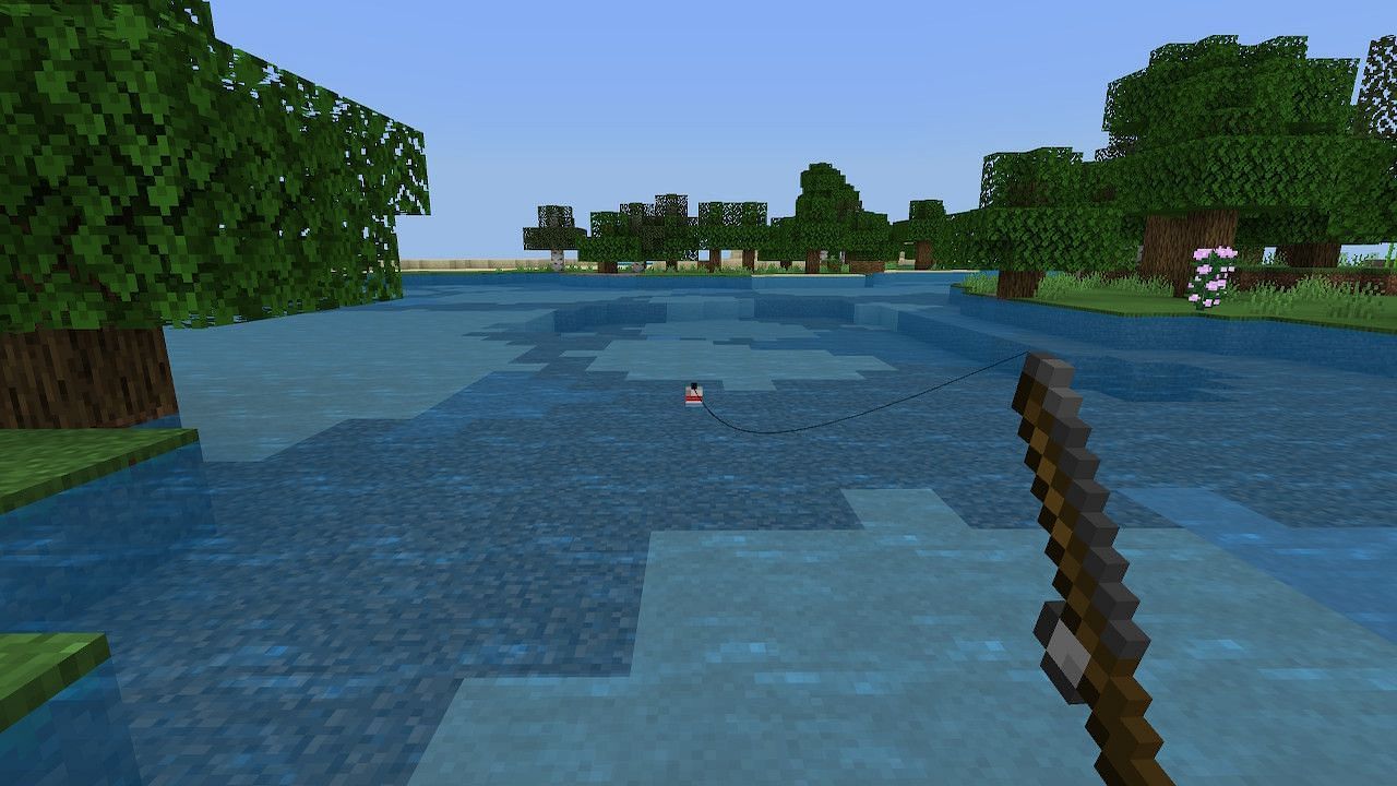 Fishing rods can help the player easily gather fish. (Image via Minecraft)