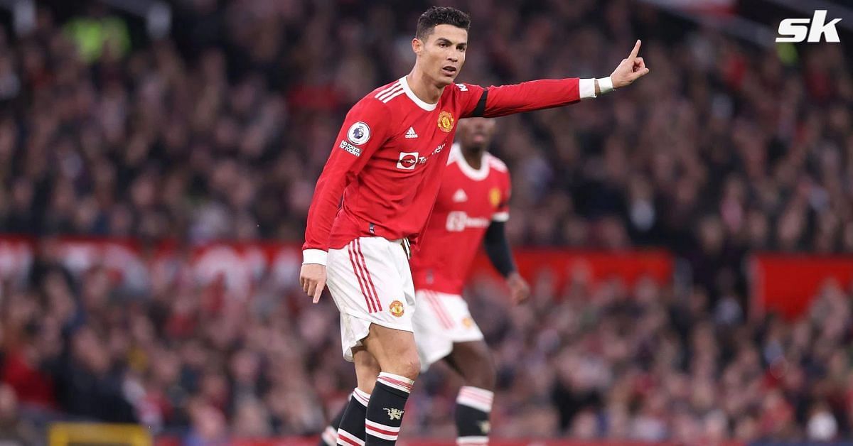 Cristiano Ronaldo reacts after record-breaking hat-trick for Manchester United