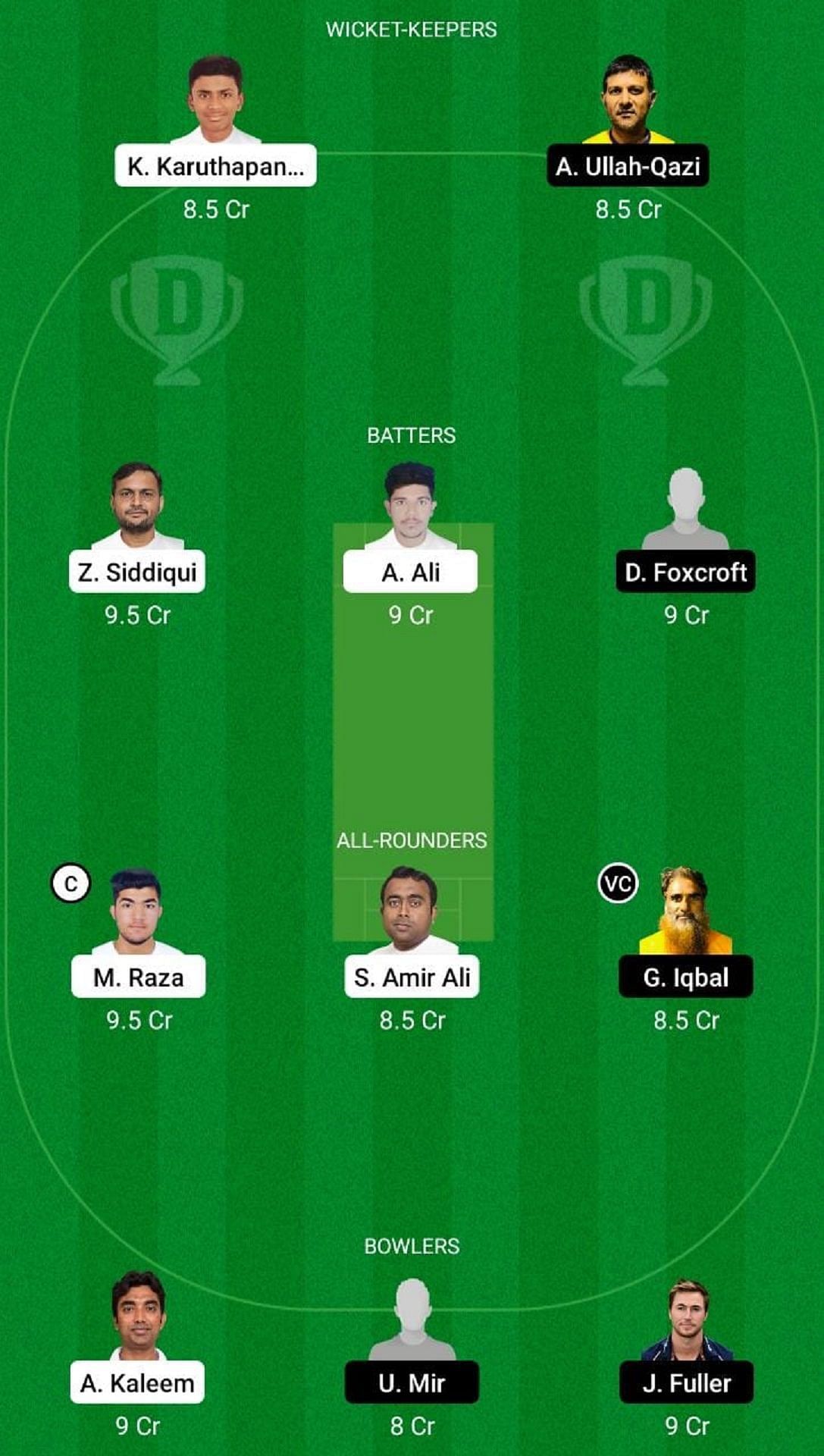 KHW vs GGI Dream11 Fantasy Suggestion #2