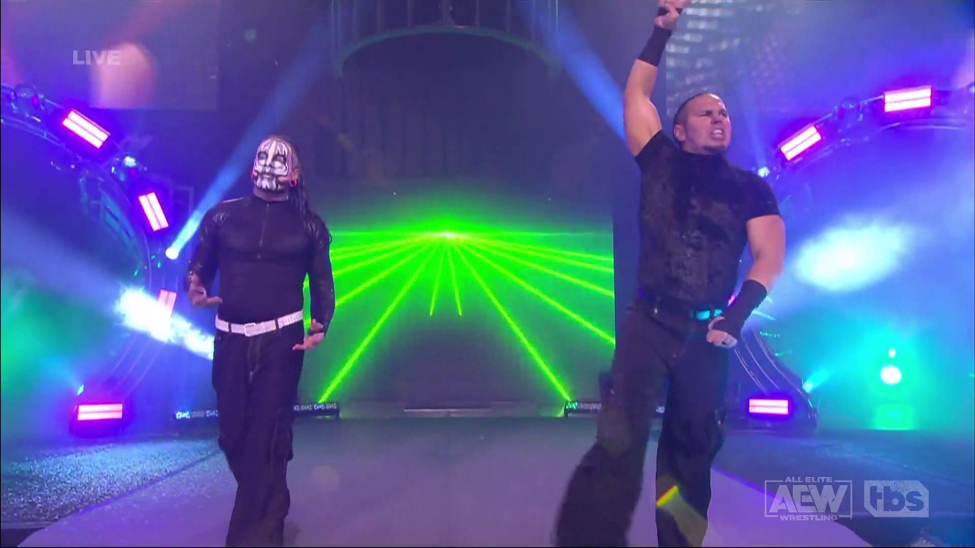 The Hardys during their second AEW match together