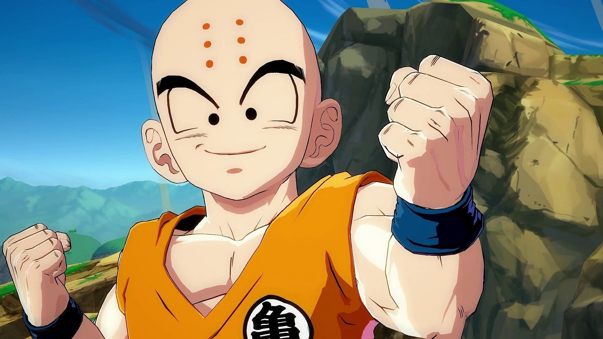 Krillin, in FighterZ, is a character who&#039;s maxed out on potential (Image via Arc System Works)