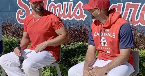 Albert Pujols during introductory press conference on Monday, March 28, 2022