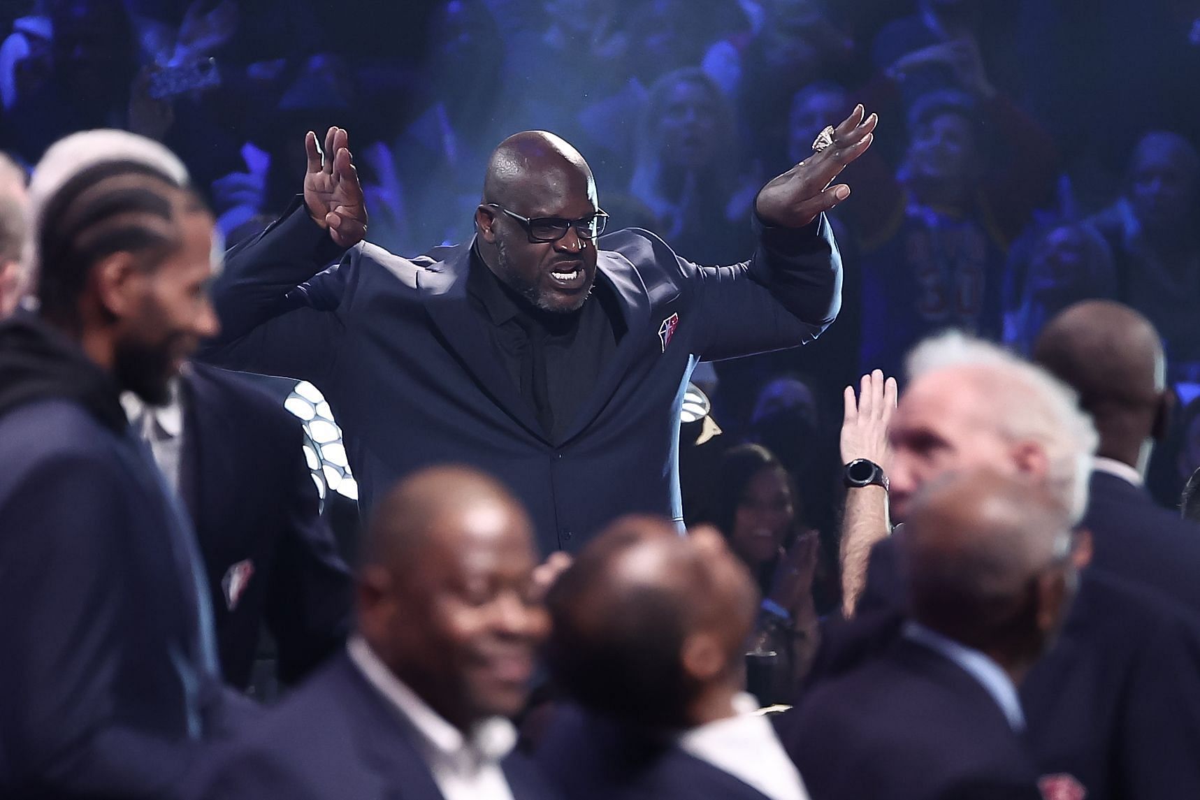 Shaquille O&#039;Neal at the 2022 NBA All-Star Game.