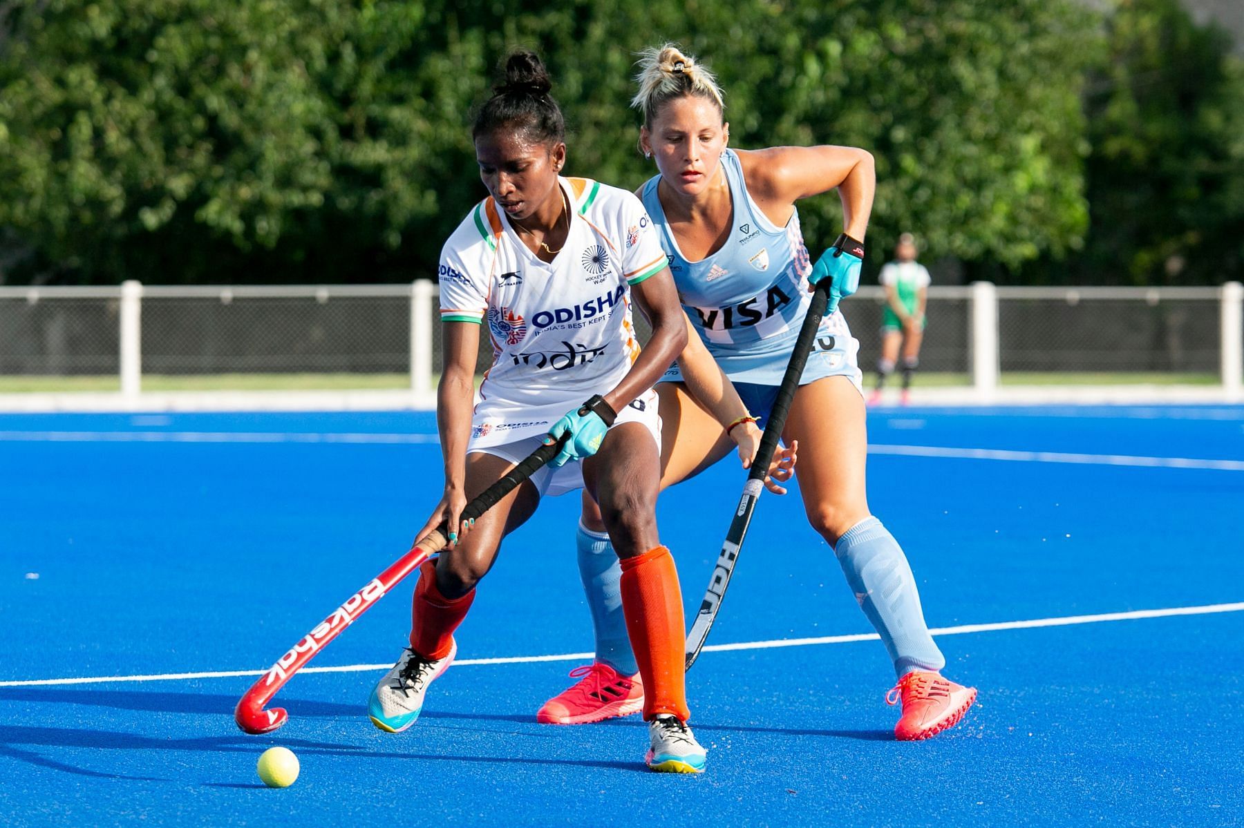 A file photo of Indian team defender Nikki Pradhan in action. (PC: Hockey India)